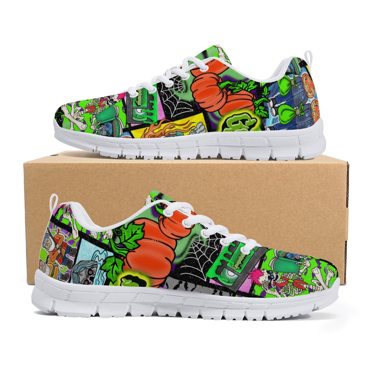 Halloween Patchwork Womens Running Shoes Classic D23-W