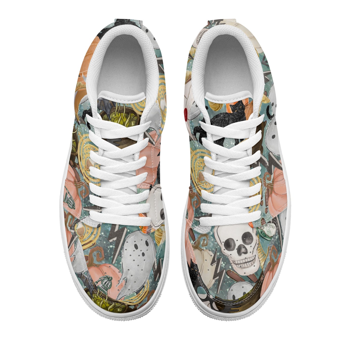 Halloween Mashup Womens Low Top Skateboard Sneakers SF-S40-W