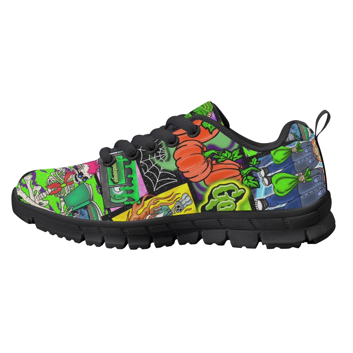 Halloween Patchwork Kids Running Shoes Classic Style D56