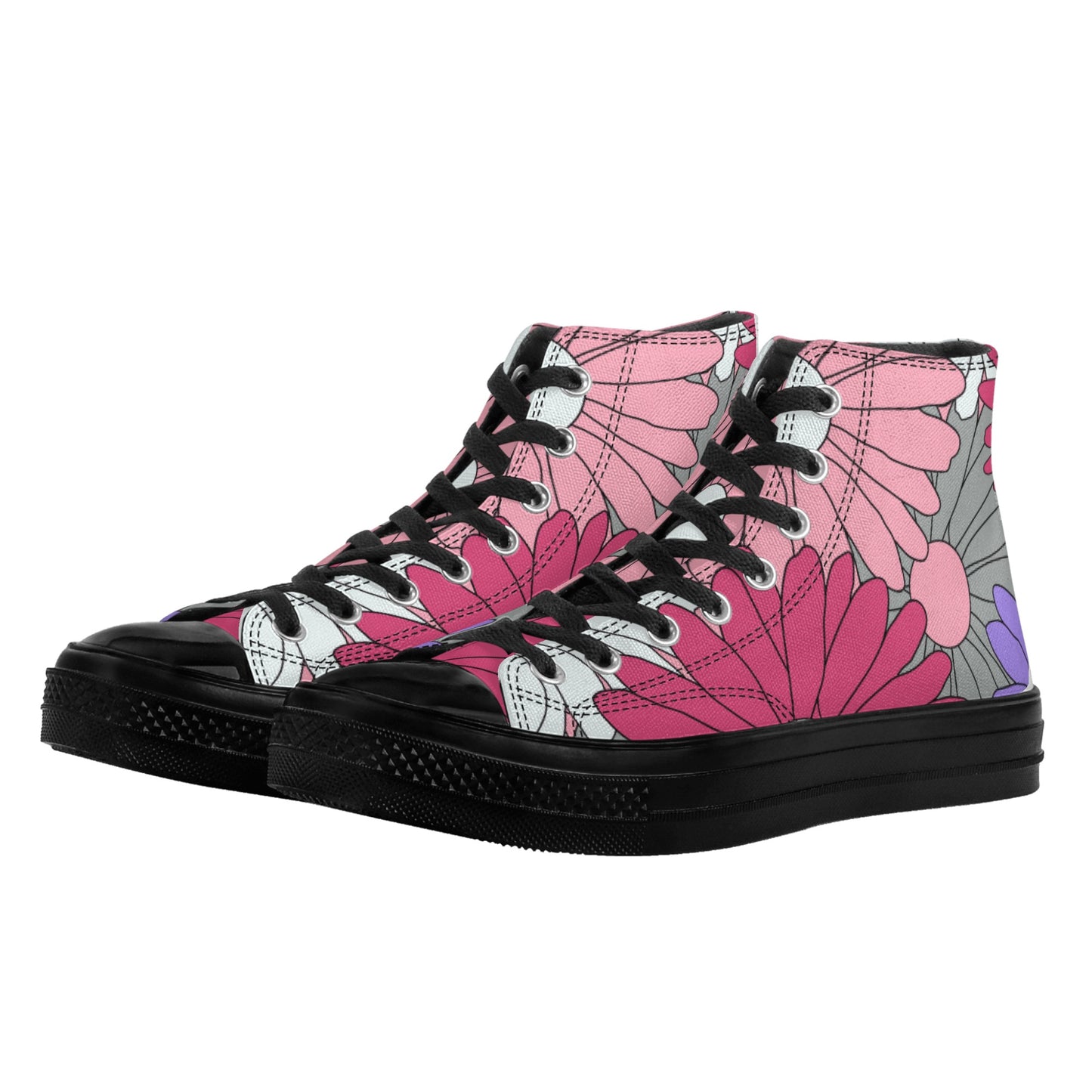 Women's Classic Black High Top Canvas Shoes