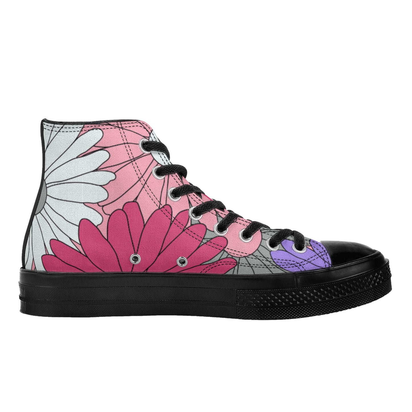 Women's Classic Black High Top Canvas Shoes