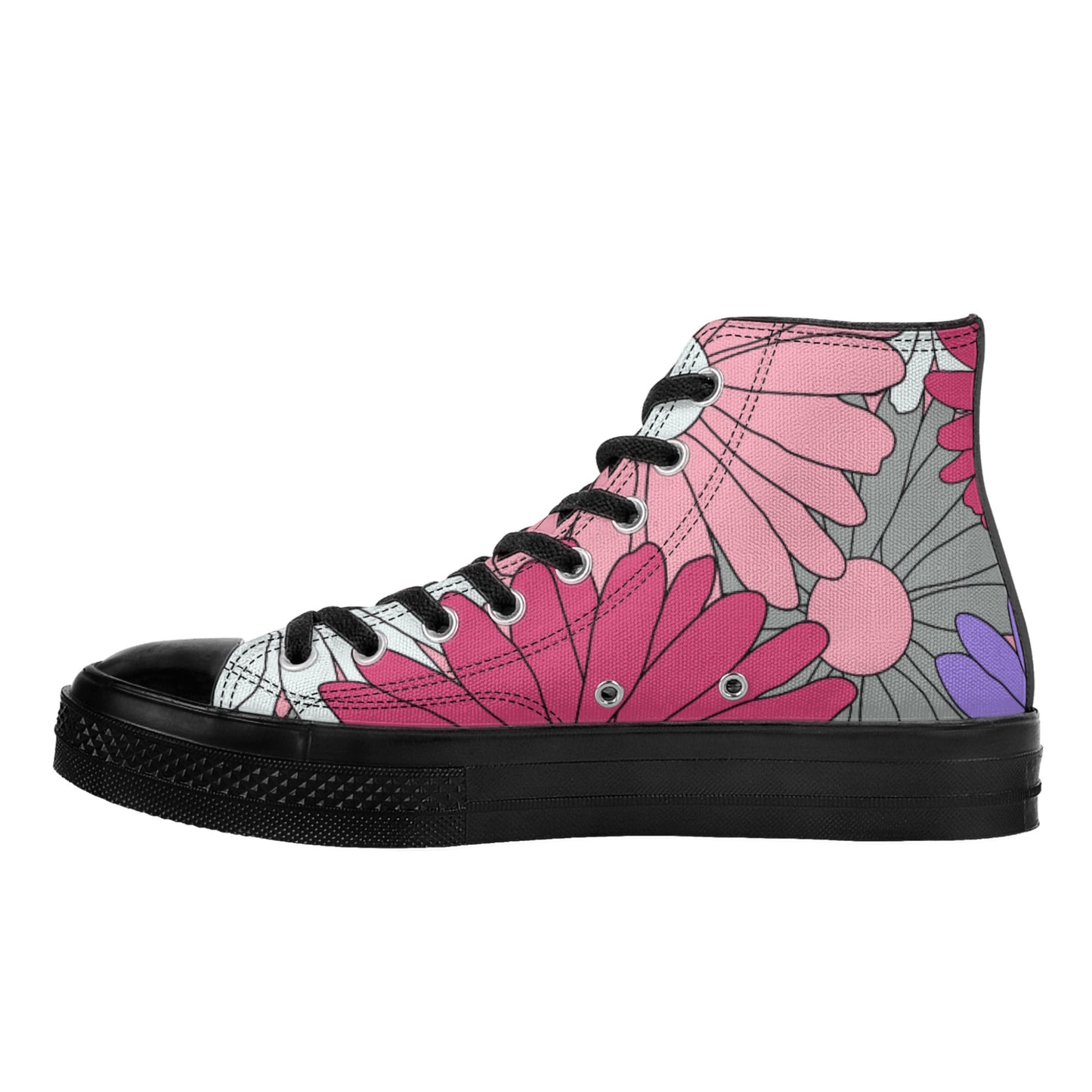 Women's Classic Black High Top Canvas Shoes